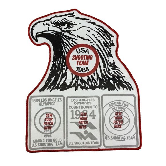 USA Shooting Team VTG Olympics 1984 Los Angeles Patches Complete Sharp Shooter - Picture 2 of 10